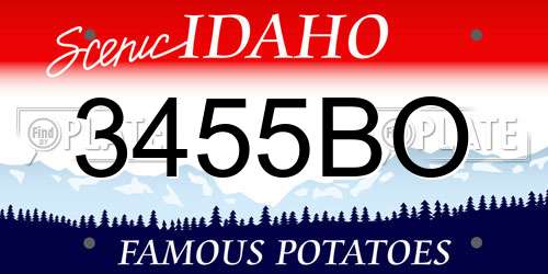 3455BO Idaho License Plate