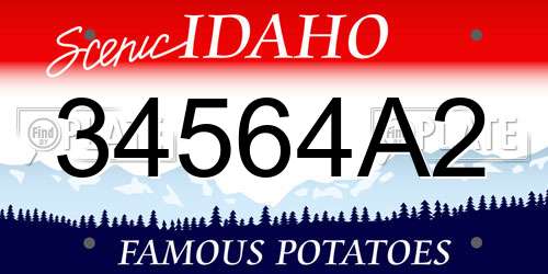 34564A2 Idaho License Plate