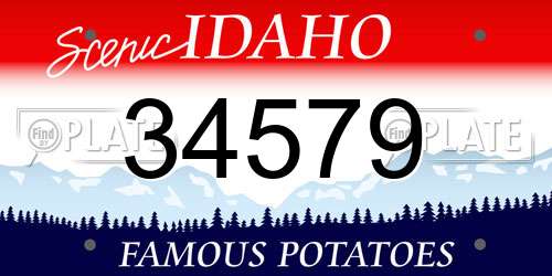 34579 Idaho License Plate