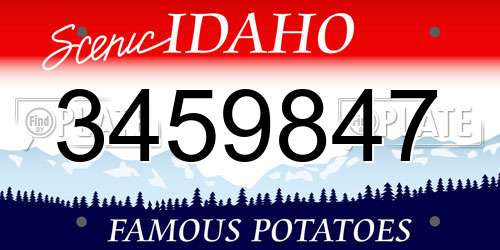3459847 Idaho License Plate