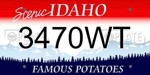 3470WT Idaho License Plate