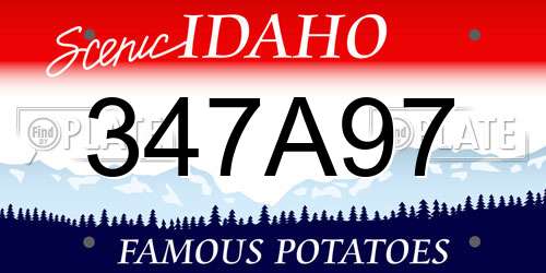 347A97 Idaho License Plate