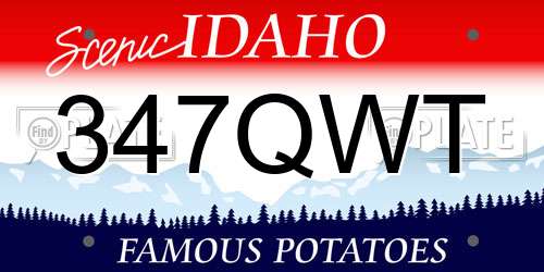 347QWT Idaho License Plate