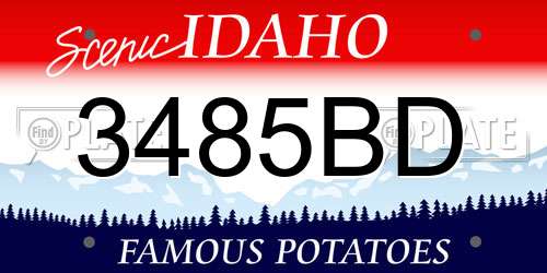 3485BD Idaho License Plate