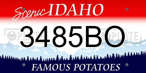 3485BO Idaho License Plate