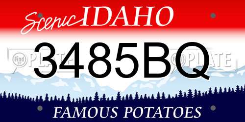 3485BQ Idaho License Plate