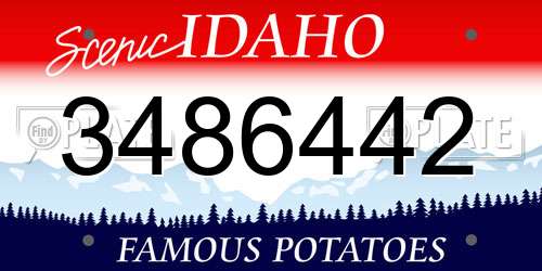 3486442 Idaho License Plate