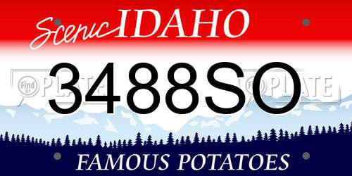 3488SO Idaho License Plate