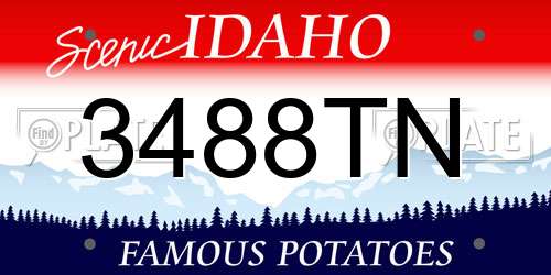 3488TN Idaho License Plate