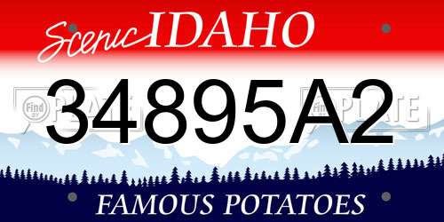 34895A2 Idaho License Plate
