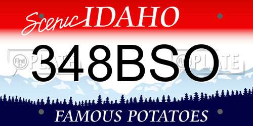 348BSO Idaho License Plate