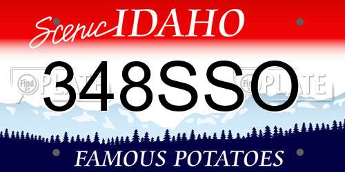 348SSO Idaho License Plate