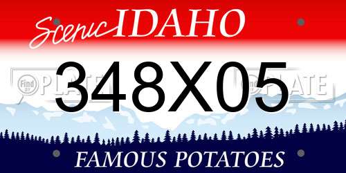 348X05 Idaho License Plate