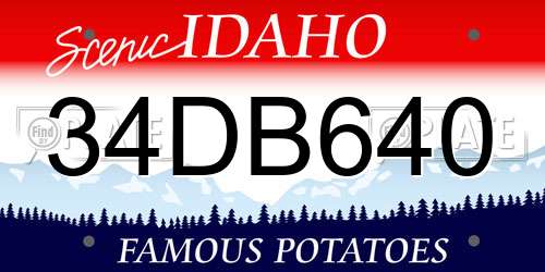 34DB640 Idaho License Plate