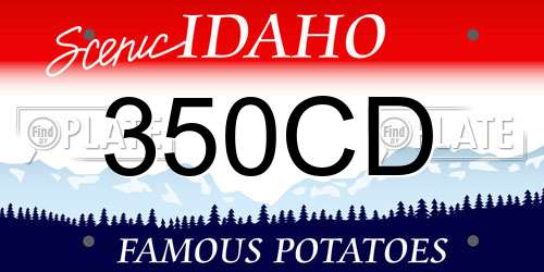 350CD Idaho License Plate