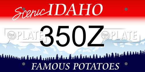 350Z Idaho License Plate
