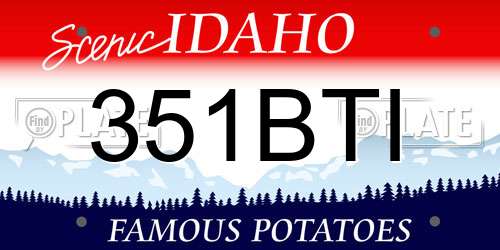 351BTI Idaho License Plate