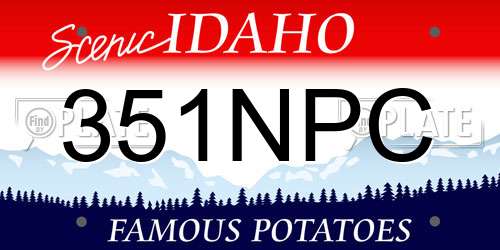351NPC Idaho License Plate