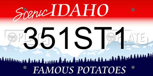 351ST1 Idaho License Plate
