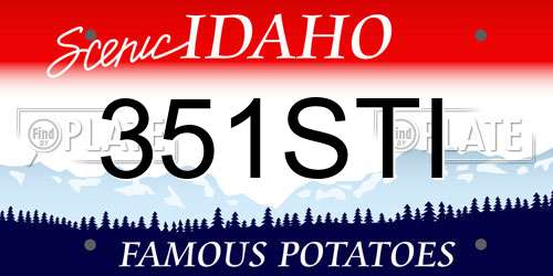 351STI Idaho License Plate