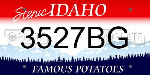 3527BG Idaho License Plate