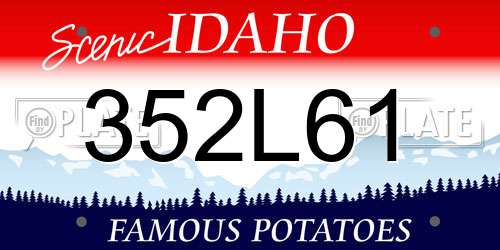 352L61 Idaho License Plate