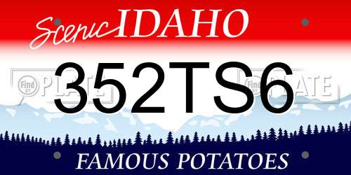 352TS6 Idaho License Plate