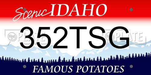 352TSG Idaho License Plate