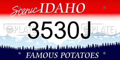 3530J Idaho License Plate