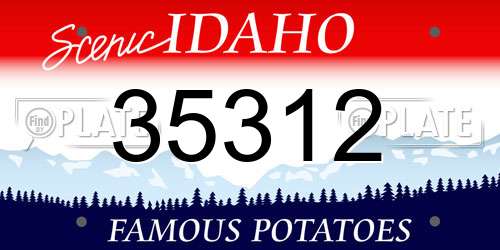 35312 Idaho License Plate