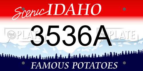 3536A Idaho License Plate