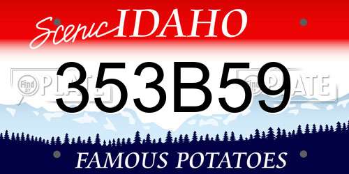 353B59 Idaho License Plate