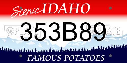 353B89 Idaho License Plate