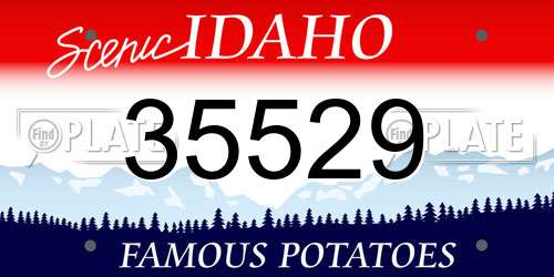 35529 Idaho License Plate