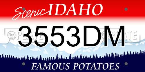 3553DM Idaho License Plate