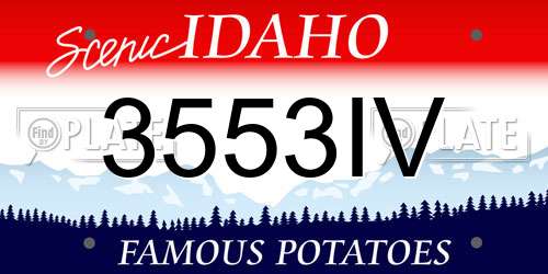 3553IV Idaho License Plate
