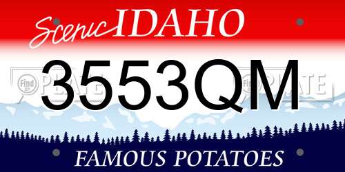 3553QM Idaho License Plate
