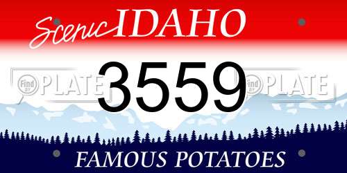 3559 Idaho License Plate