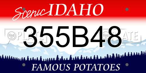 355B48 Idaho License Plate