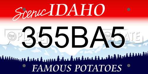 355BA5 Idaho License Plate