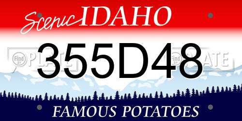 355D48 Idaho License Plate