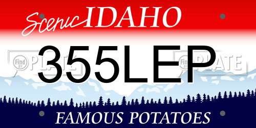 355LEP Idaho License Plate