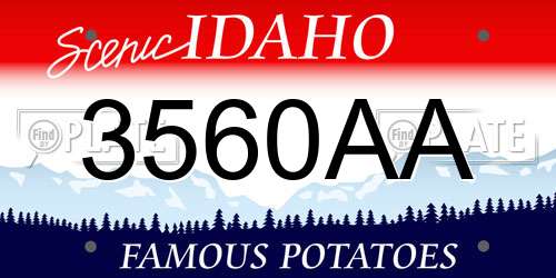 3560AA Idaho License Plate