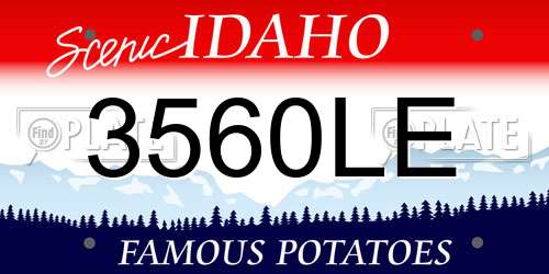 3560LE Idaho License Plate