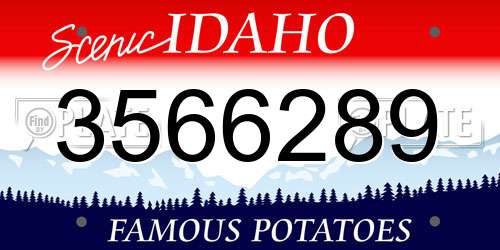 3566289 Idaho License Plate