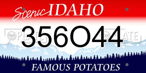 356O44 Idaho License Plate