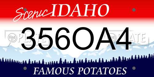 356OA4 Idaho License Plate