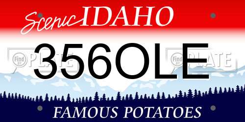 356OLE Idaho License Plate