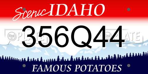 356Q44 Idaho License Plate