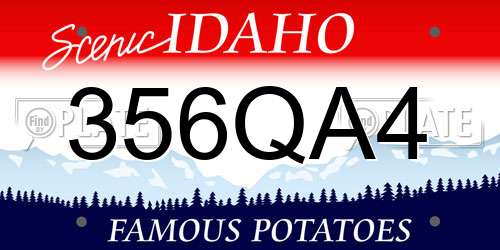 356QA4 Idaho License Plate